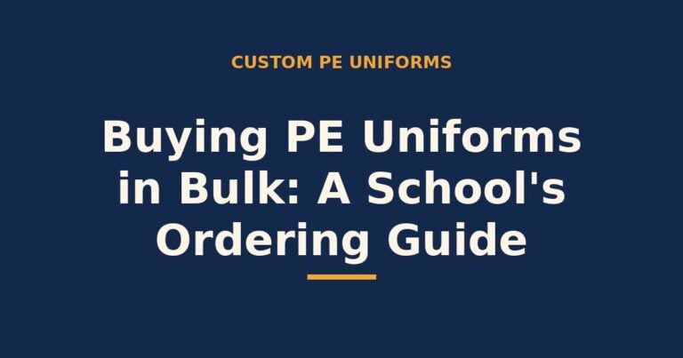 Buying PE uniforms in bulk — a school ordering guide