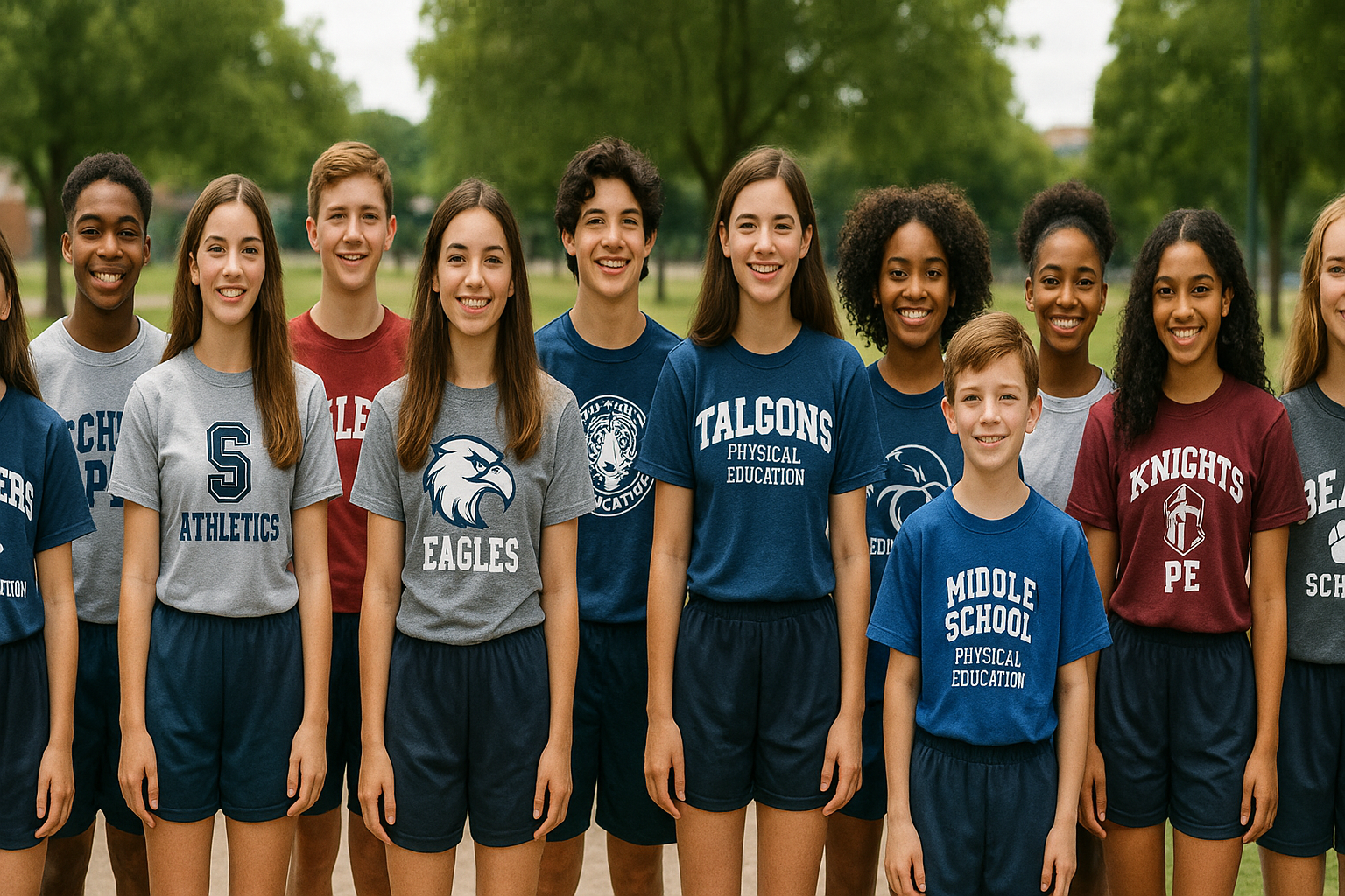 District-wide custom PE uniforms